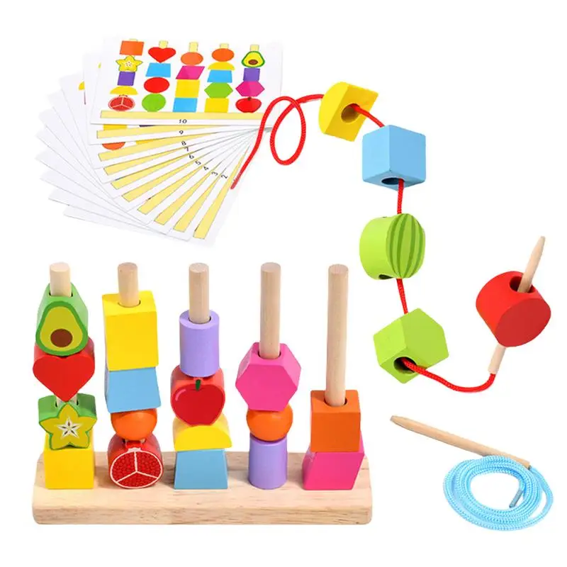 

Primary Lacing Beads Fine Motor Skills Lacing Toys Fine Motor Skills Enhancer Educational STEM Preschool Learning Toy