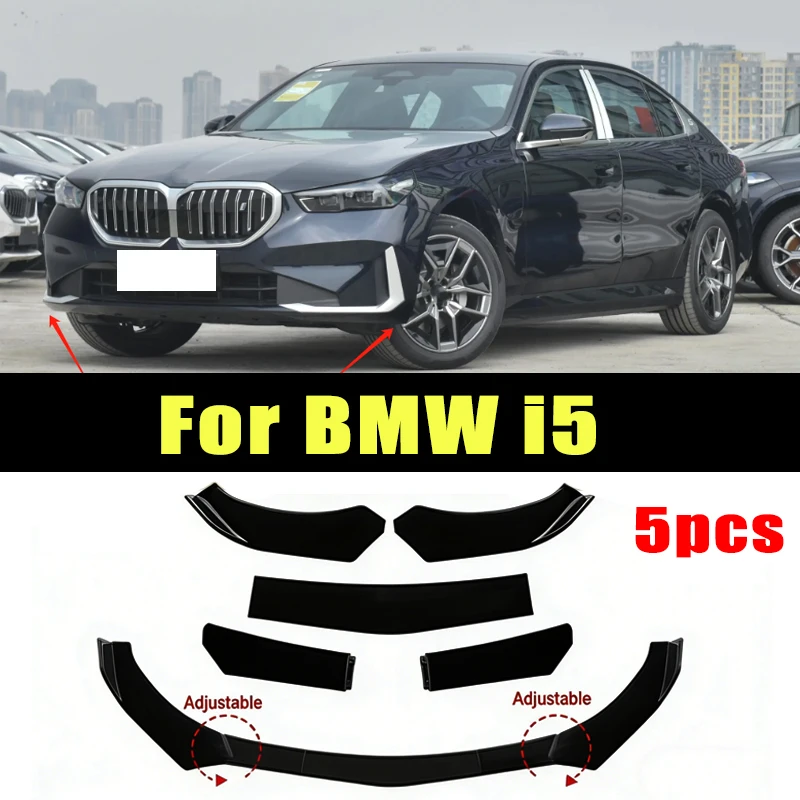 

5Pcs ABS Material Universal Car Front Bumper Separator Bumper Lip Body Kit Duck Lip Separator For BMW I5 Car Accessories