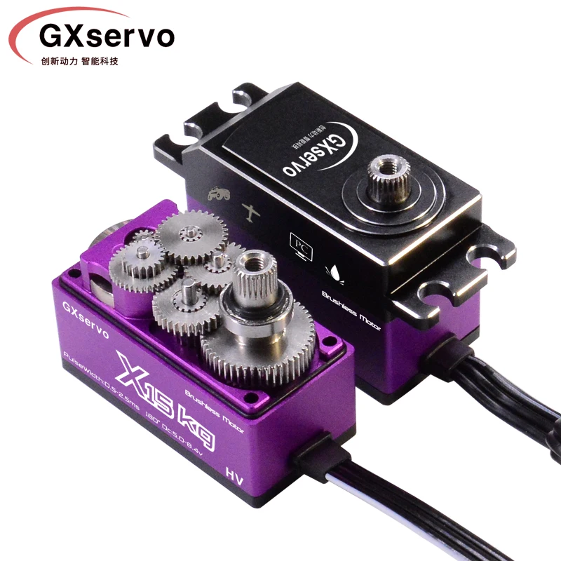 GXservo Metal Brushless Motor 15kg 20kg 25kg Low Profile Servo For RC Drift Car 1/10 1/8 Arduino Robot Industry Accessories