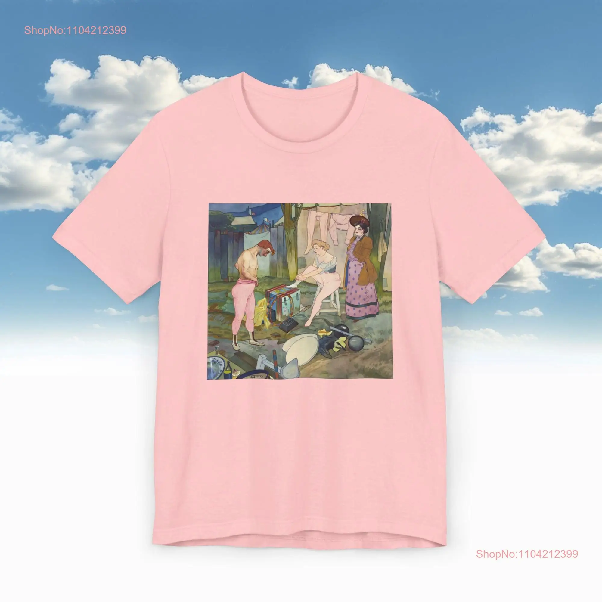 Classical impressionist T Shirt Georges Defeure 1893 Le Cirque Corvi Vintage Colorful Art Print for Lovers