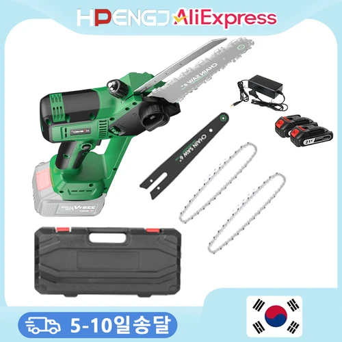 충전식 무선 전기 체인톱, 브러시리스 체인톱, 정원 도구, 마키타 18V 배터리용 무선 전기톱, 6 인치 
