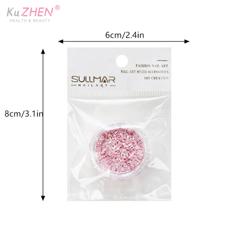 1jar 1 มม.มินิประกายเล็บ Glitter ประกายวงกลมตกแต่งเล็บเล็บ Salon Design อุปกรณ์เสริมน่ารัก DIY Nail Art Design