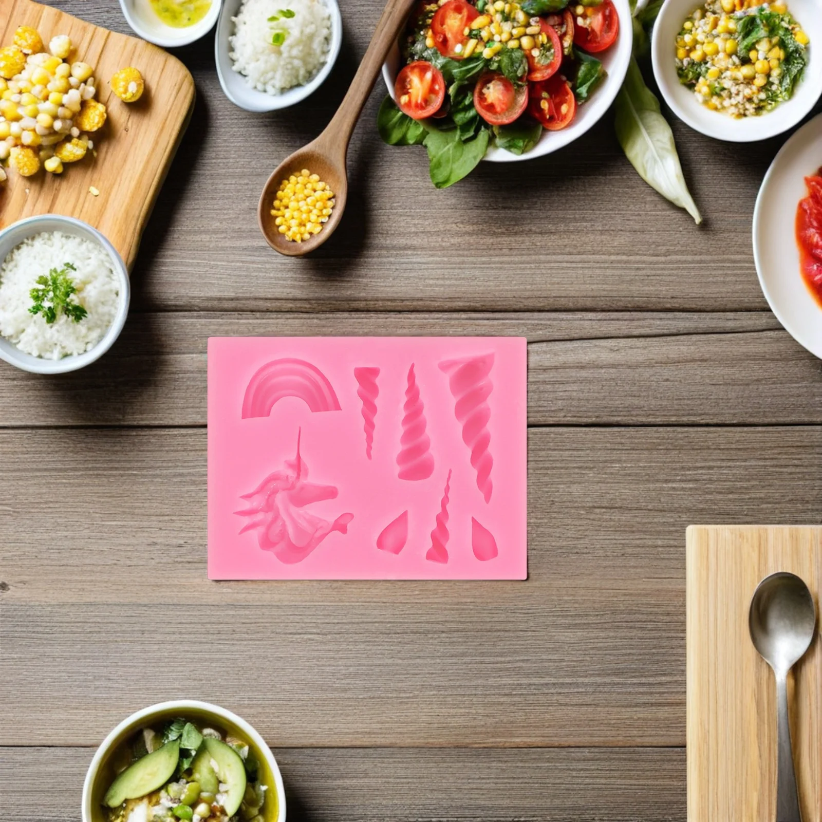 

5Pcs Silicone Unicorn Cake Mold DIY Imagination Exercise Creative Cake Ornaments Ecofriendly Material Easy Demolding Process