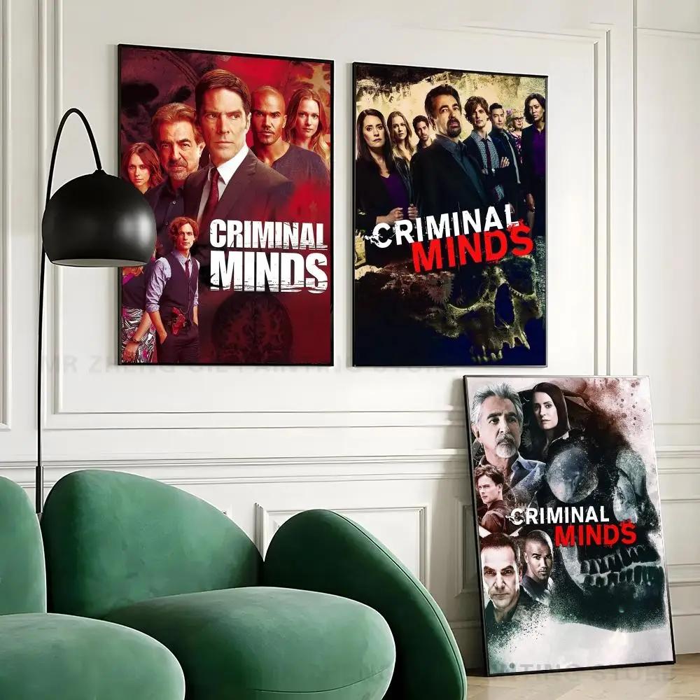 1PC Hot Movies  Poster Self-adhesive Art Waterproof Paper Sticker Coffee House Bar Room Wall Decor Criminal Minds