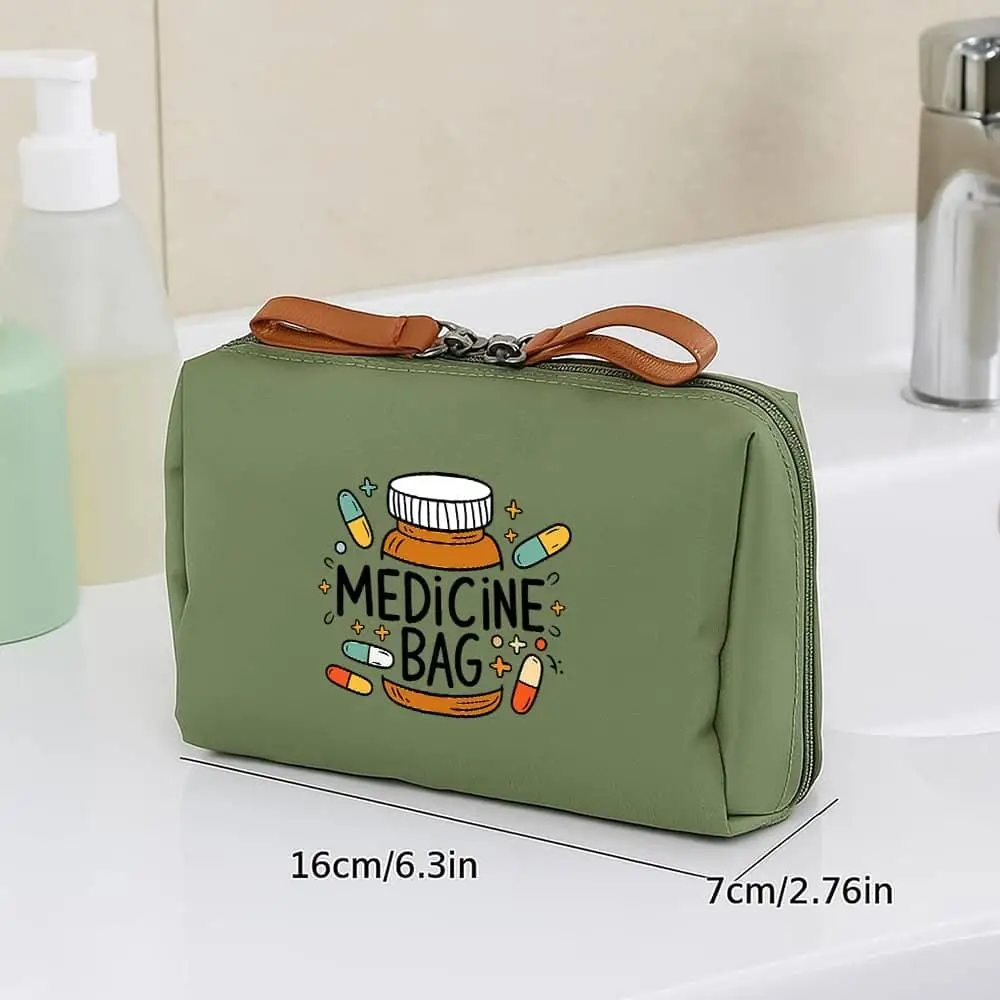 Medication Label Toiletry Bag, Travel Organizer for Nurses, Doctors & Patients, Ideal Gift for Women