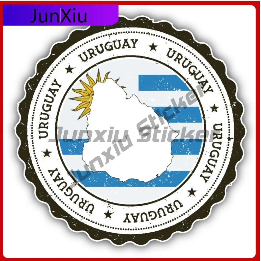 

Uruguau Grunge Map Flag Stamp Car Decal Bumper Stickers Cool Style SUV Use For Car Window Decorative Vehicle Exterior Decorat