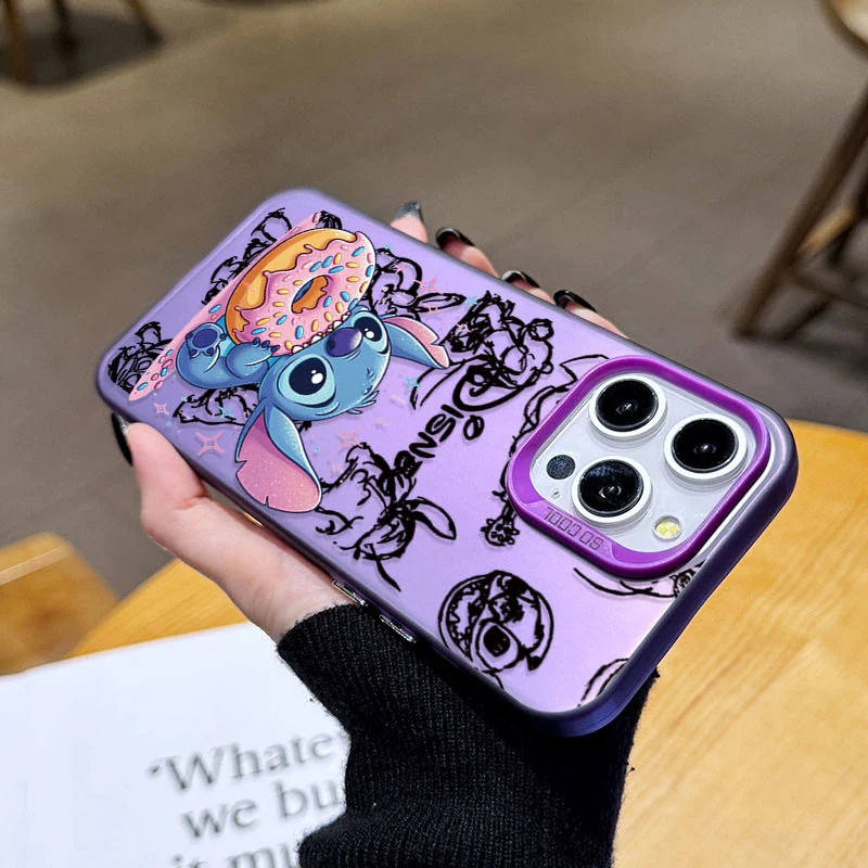 Disney Stitch Donut Plating Case for Samsung Galaxy S24 S23 S22 S21 Ultra Plus FE A54 A34 A24 A14 A73 A53 A33 5G Note 20 Cover image 4
