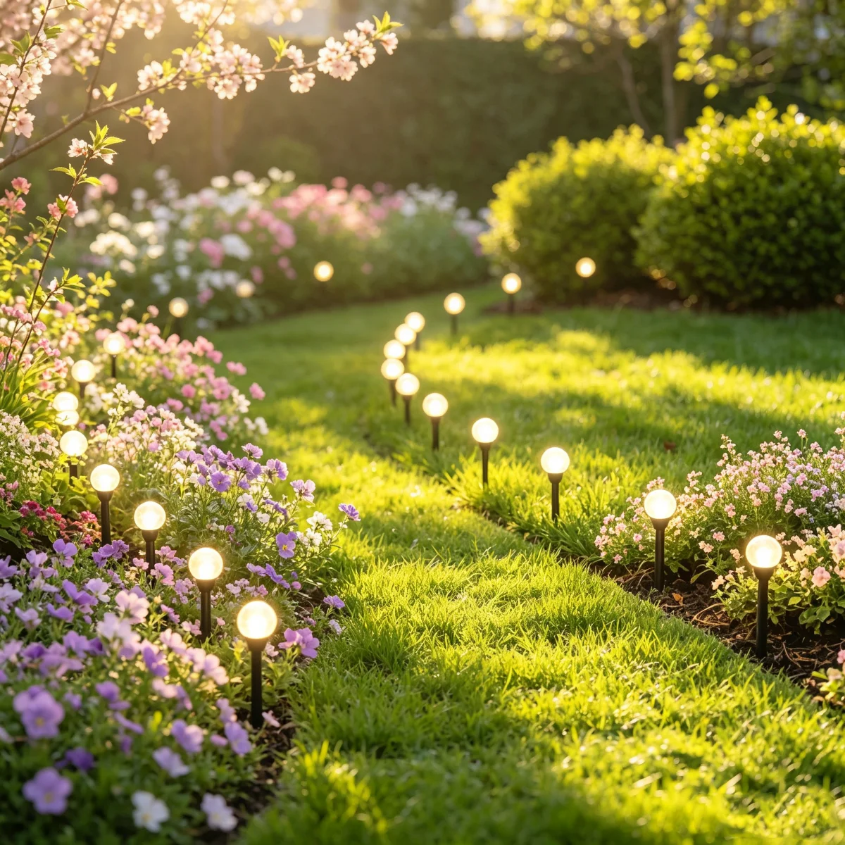 5M 20 LEDs Solar Path Outdoor LED String Lights Waterproof Garden Lamps Yard Pathway Lawn Christmas Party Holiday Decoration
