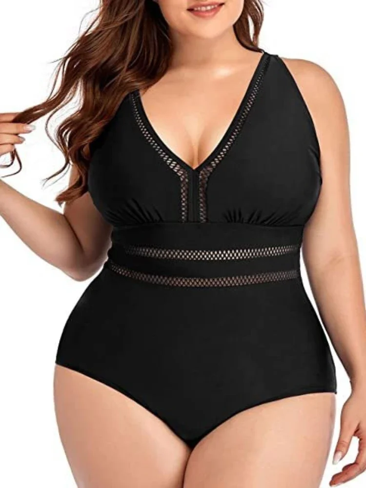 

Sexy Swimming Suit for Women Plus Size Swimwear One Piece Swimsuit Tummy Control Bodysuit Bathing Suit 2025 Mujer Monokini 5XL