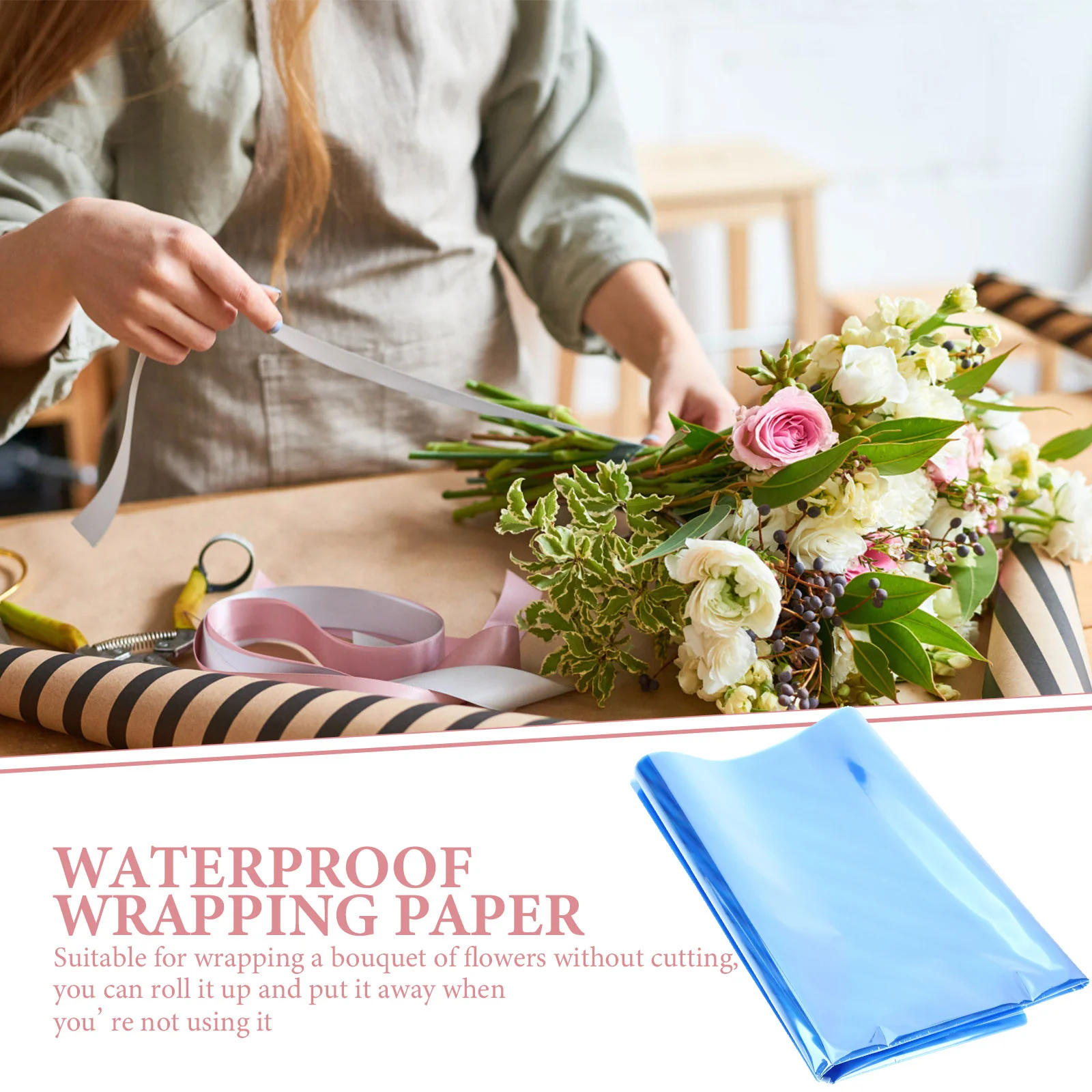 

15 Sheets Cellophane Flower Wrapping Paper for Bouquet Gift Wrap Paper Present Gift Packaging Decorative Sheets