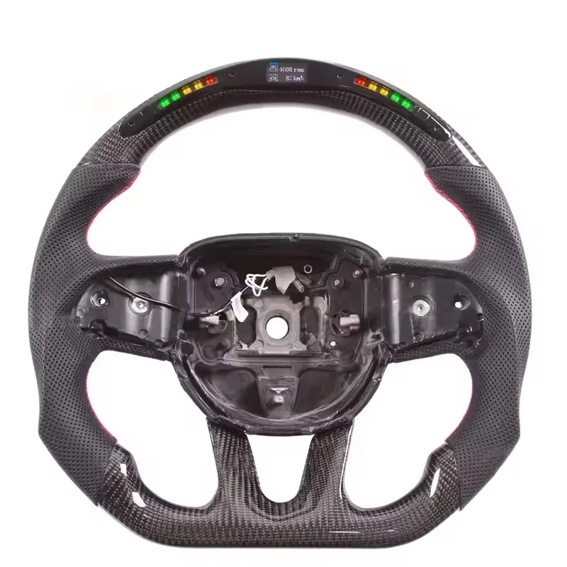 Sport LED Racing Carbon Fiber Steering Wheel Off Road Vehicle Exclusive Upgrade Mod Parts