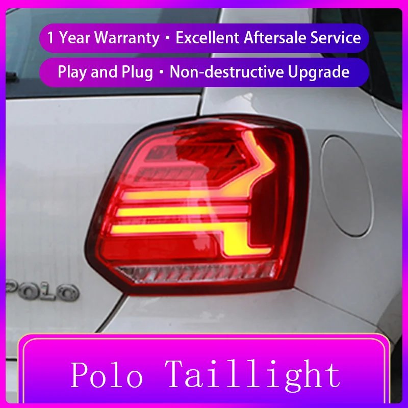 Car Taillight Styling FOR Volkswagen VW Polo 2011-2018 Tail Light DRL Rear Lamp Upgrade Dynamic LED Configure Tools Accessories