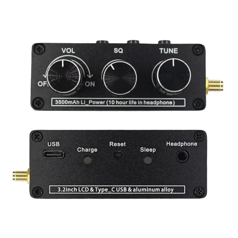 Efficient 1Set TEF6686 DSP Digital Radio Receiver FM(65-108Mhz)&SW/MW/LW(144-27000Khz) With Battery 3.2 Inch LCD Screen Aluminum