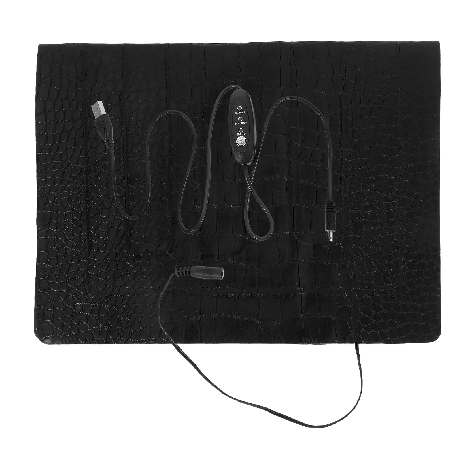 Carbon Fiber USB Pet Heating Pad with 3 Heat Settings Waterproof Flexible Design for Crates Beds Travel Terrariums Lizard Snake