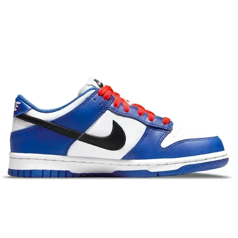 Nike Dunk Royal Red Men's and Women's Skateboarding Shoes Doraemon Robotic Cat Shock Absorbable Wear Resistant GS White Blue Red