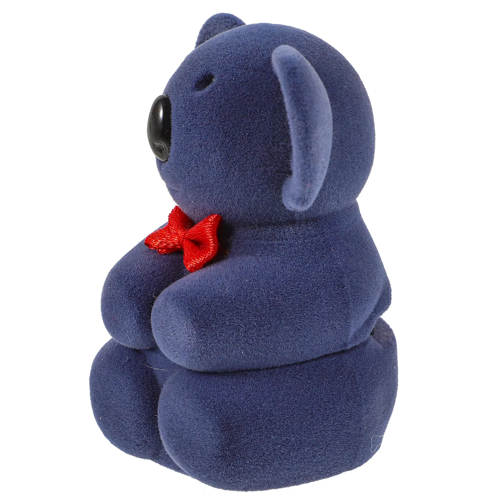 

Koala Shape Ring Box Lightweight Plastic Jewelry Storage Case for Wedding Engagement Proposal Ring Holder Earrings Storage Case