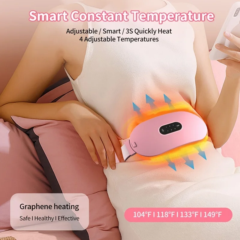 6 Heating Massage Modes Portable Wireless Heating Pad Warm Abdominal Waist Heater Massager