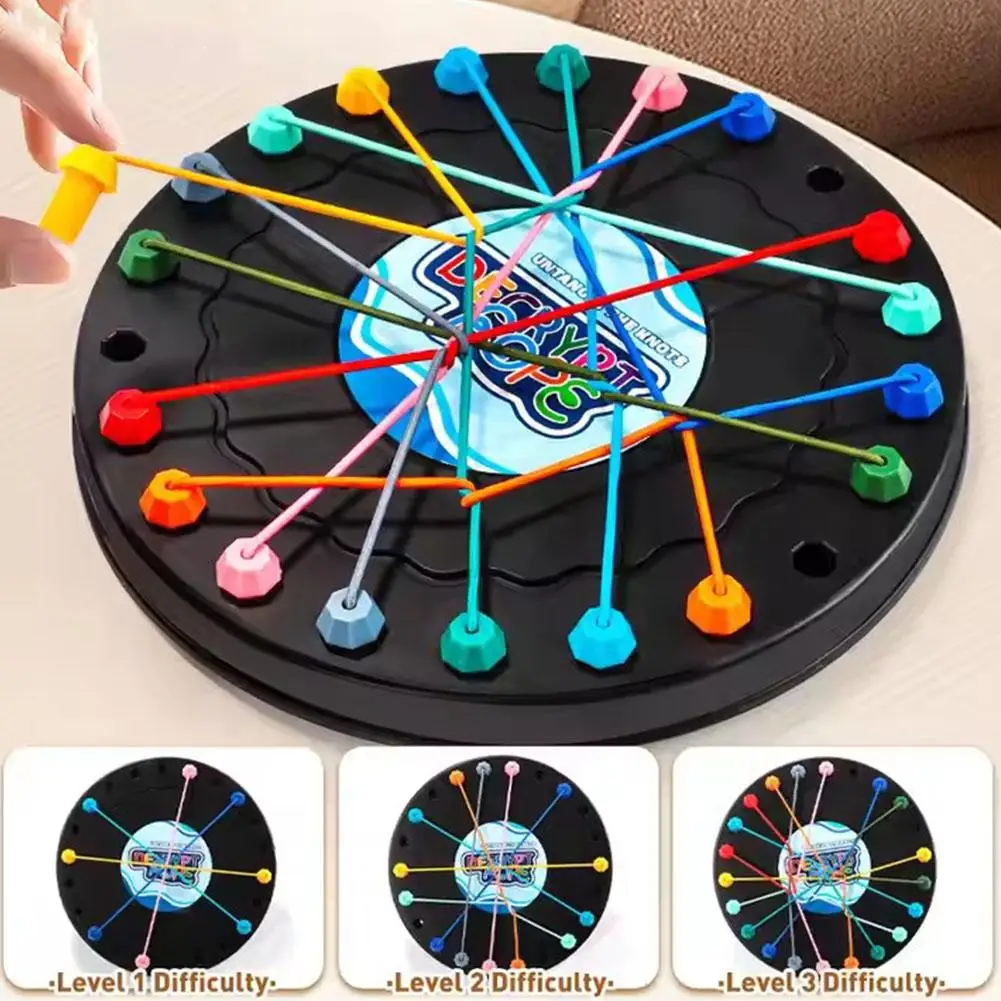 Ontrafelen van touwuitdaging Bordspel Ontgrendelbord Interactief spel voor ouders en kinderen Touwknopen Uitdagingspuzzelspeelgoed