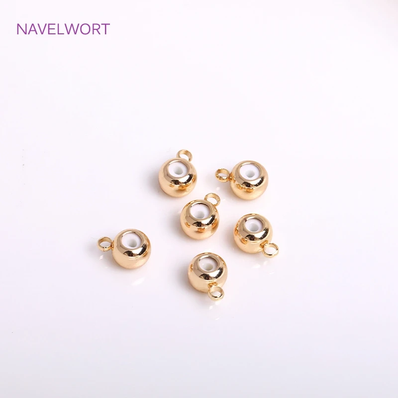 3/4/5/6mmHigh Quality Silicone Positioning End Beads Bracelet Necklace Connector beads DIY Jewelry Making Accessories Findings