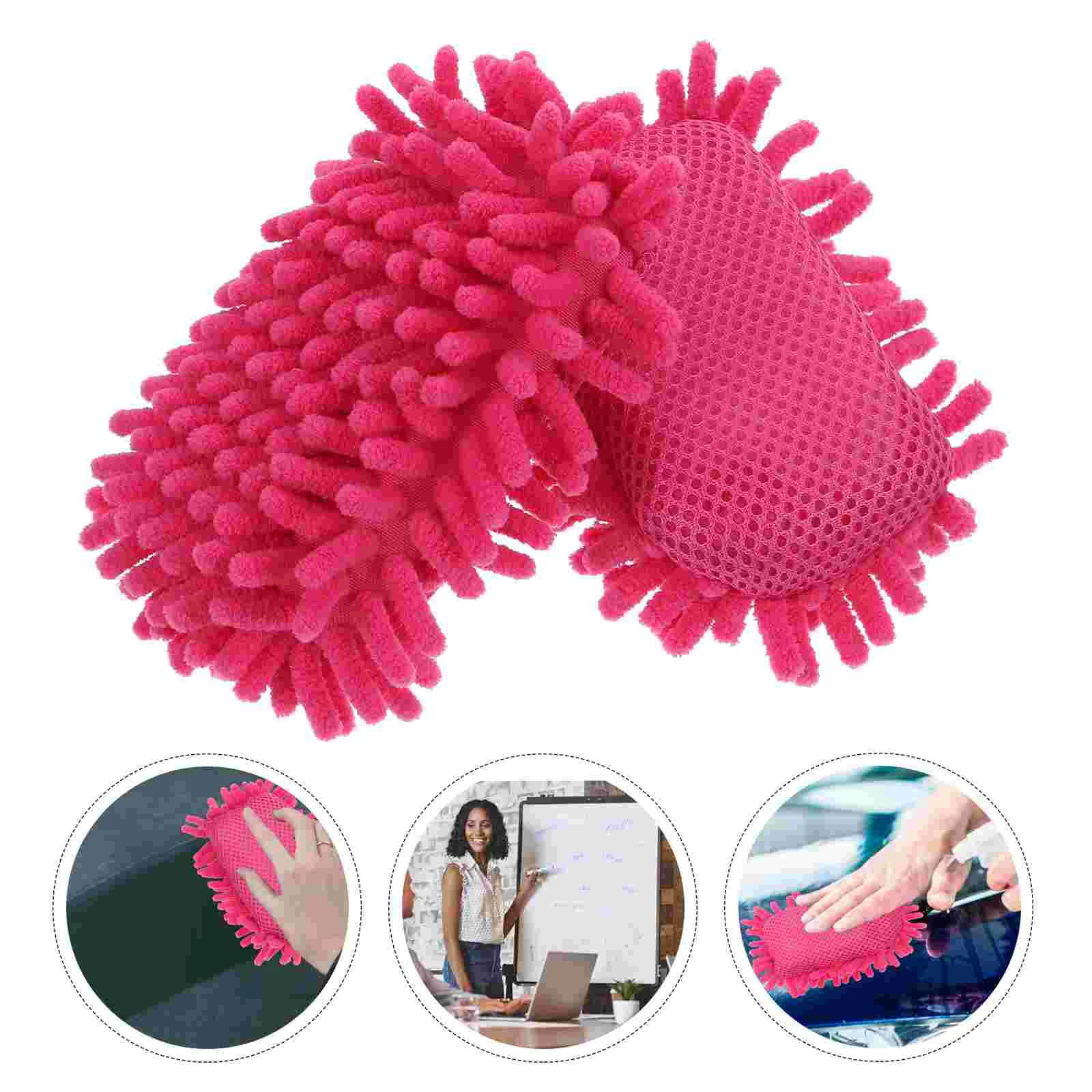 2 Pcs Whiteboard Chenille Blackboard Eraser Chalkboard Cleaner Washable Car 15X8X35CM School Supplies Pink