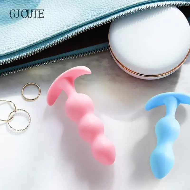 3pcs/Set Soft Silicone Anal Plugs Beginner Anal Stimulator Trainer Sex Play Toy Jelly Back Court Female Flirt Butt Plug