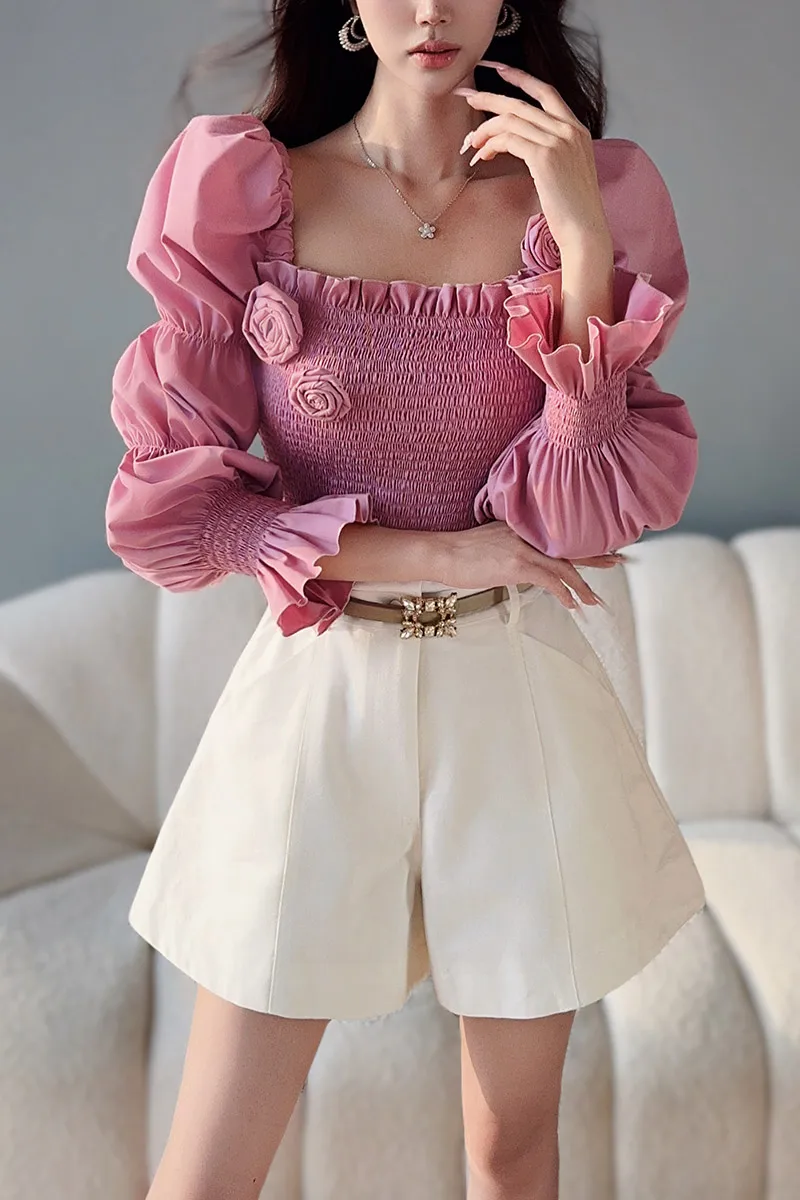 

Summer Solid Short Empire Ruched Pants Women's Pants Woven Casual Loose Pockets Trousers Y2K 2025 New DABUWAWA DA1BSP002