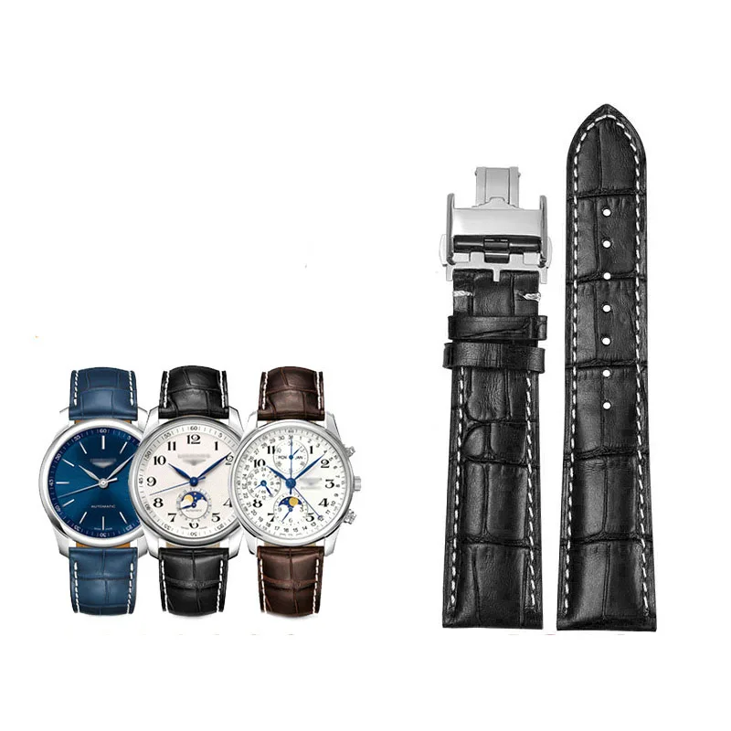 

Ремешок для часов из натуральной кожи, ремешок для часов Longines L2 L3 L4 Masters COLLECTION, браслет из воловьей кожи, 19 мм, 20 мм, 21 мм