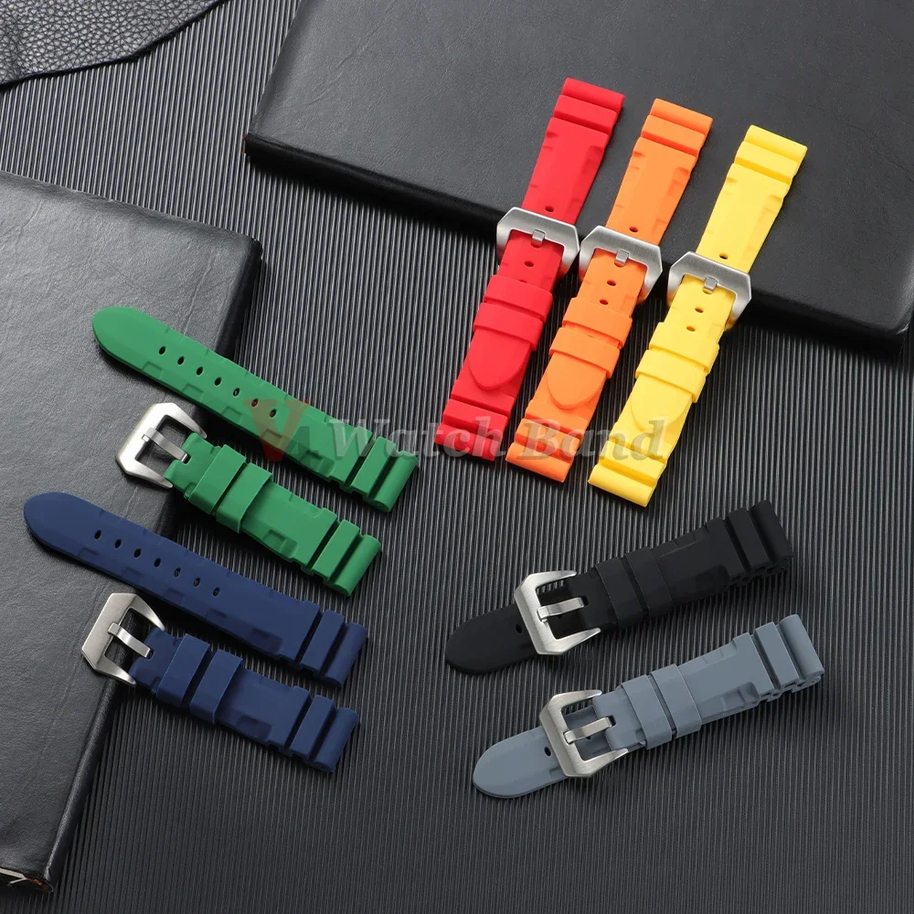 22mm 24mm 26mm Gummi-Uhrenarmband für Panerai Silikonarmband für SUBMERSIBLE PAM441/351/111 Uhrenband Armband Weiche Sportbänder – Detail 9