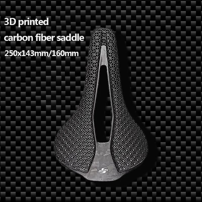 

3D printed carbon fiber saddle for mountain bike Unburdened 160g ultra-light road leisure riding saddle Bicycle accessories