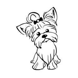 Car Sticker Lovely Fun Yorkshire Terrier Pup Doggy Yorkie Vinyl  Decal Car Bumper Rear Window Body Decoration Decal,17cm*12cm