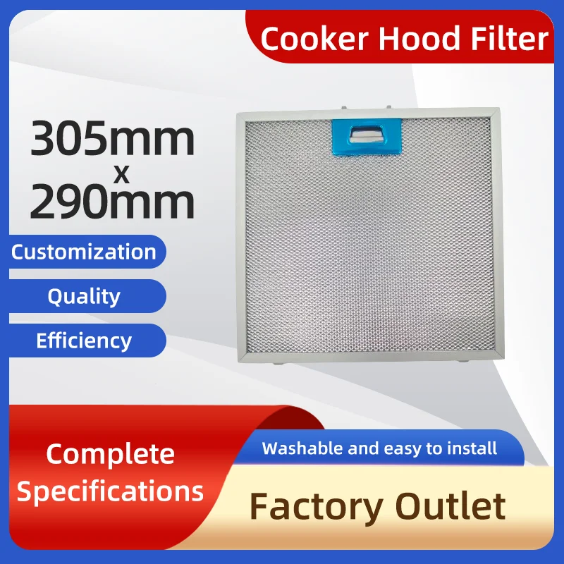 Cooker Hood Filters 305x290 Aluminium Aspirator Vent Filter Kitchen Extractor Ventilation Aluminium Aspirator Filter Mesh