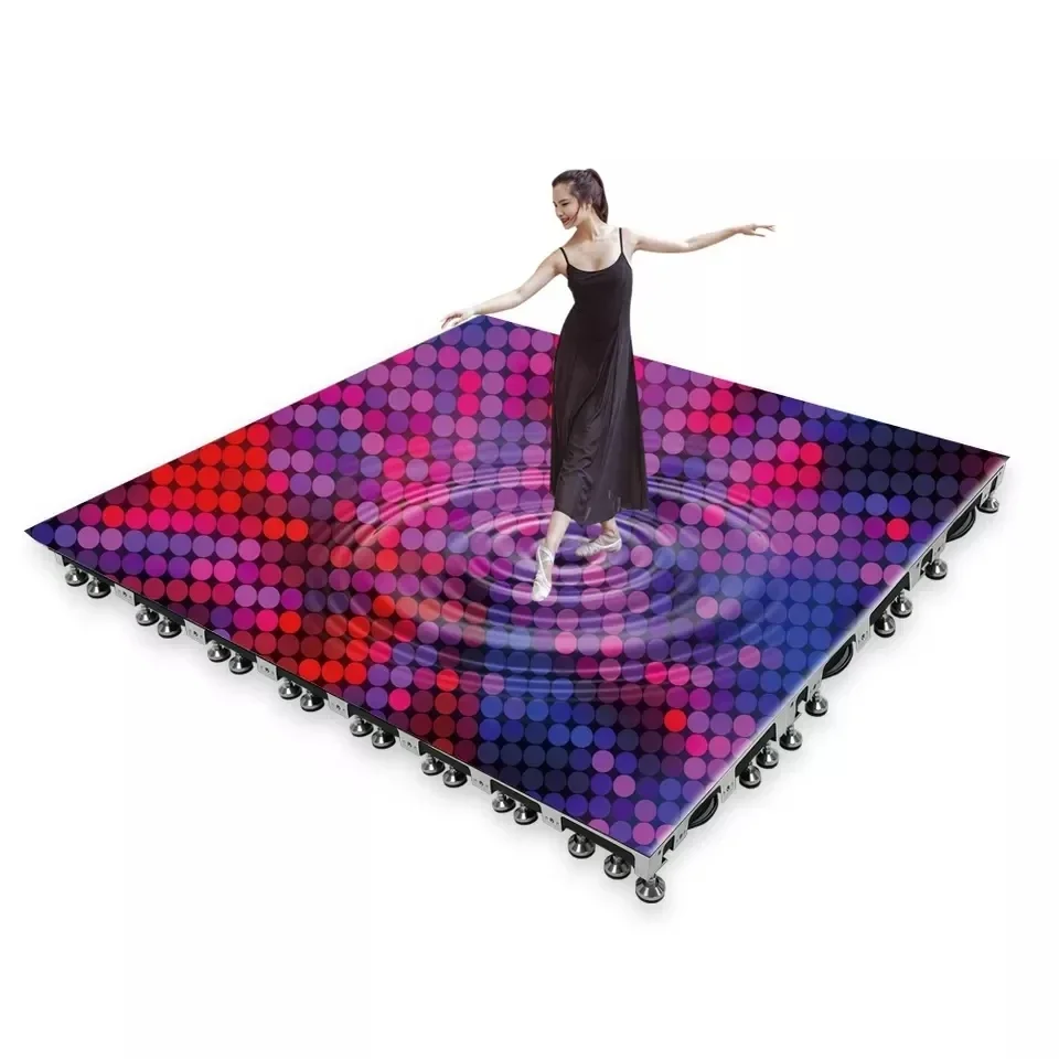 

Interactive dance floor led display 3D dance floor standing led display screen panels floor tile led stage wedding display wall