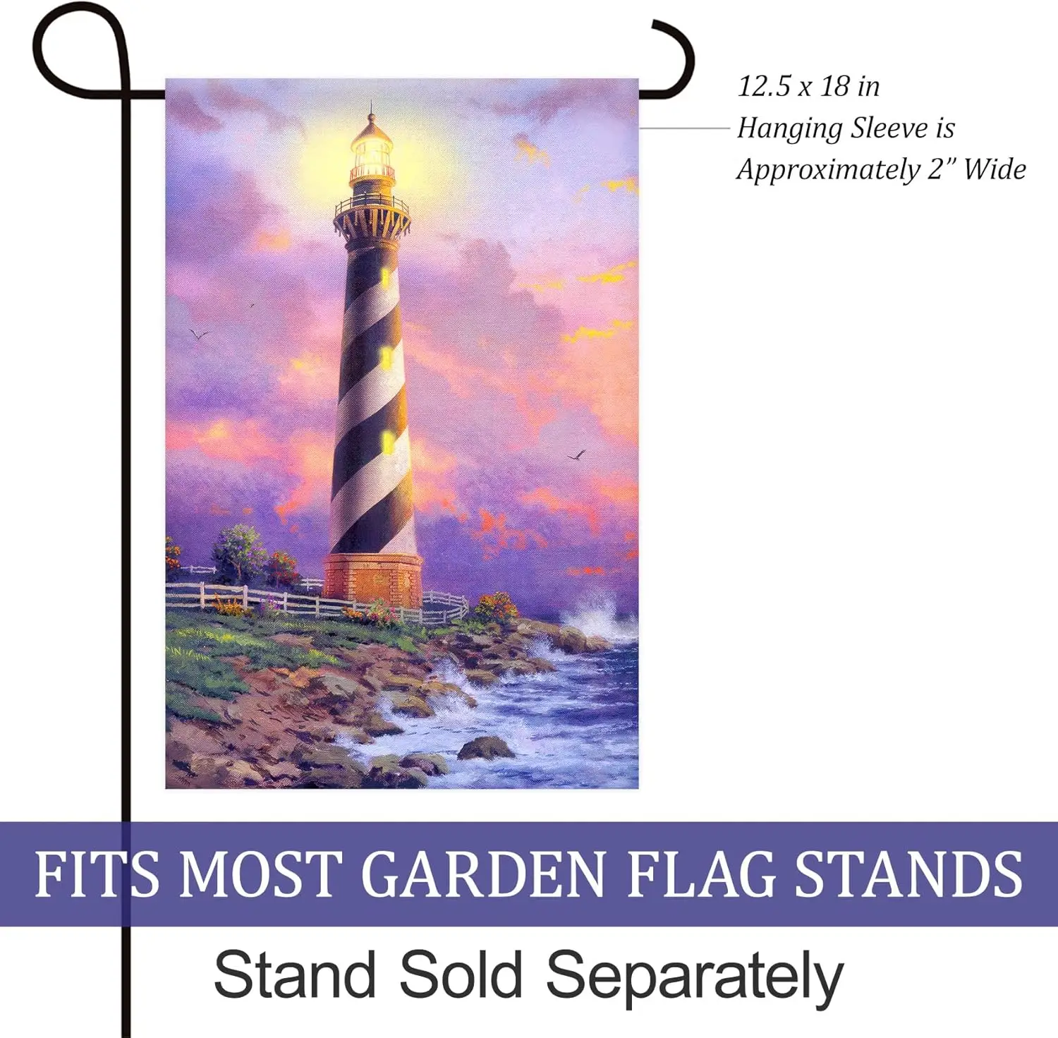 Texupday Seaside Nautical Lighthouse Double Sided Summer Garden Flag Outdoor Yard Flag 12