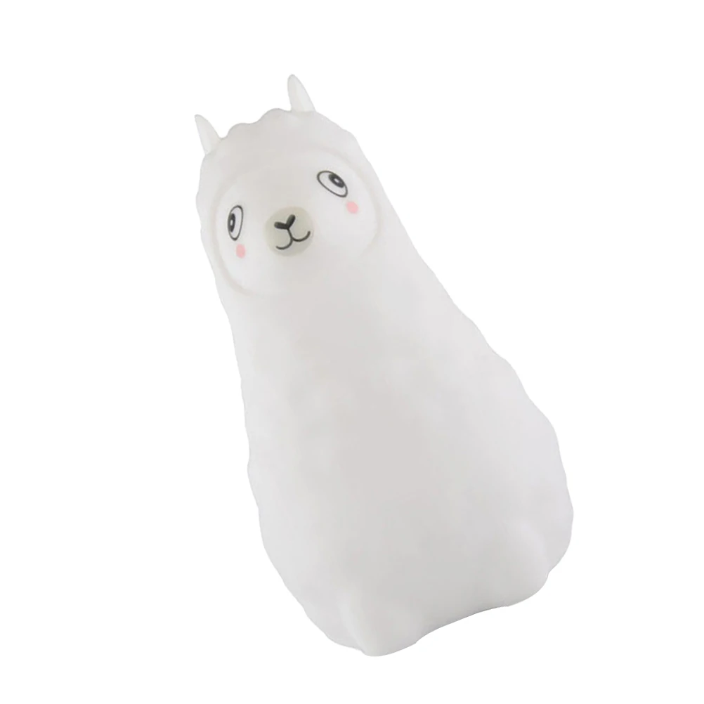 

Lovely Alpaca Night Light Cartoon Desktop Light Children Room Decoration Lamp Eye Protection LED Light for Home ( Pattern