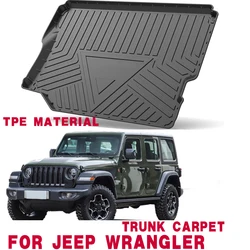 For Jeep Wrangler JL 2018-2023 Auto Car Cargo Liner All-Weather TPE Non-slip Trunk Mats Boot Tray Carpet Interior Accessories