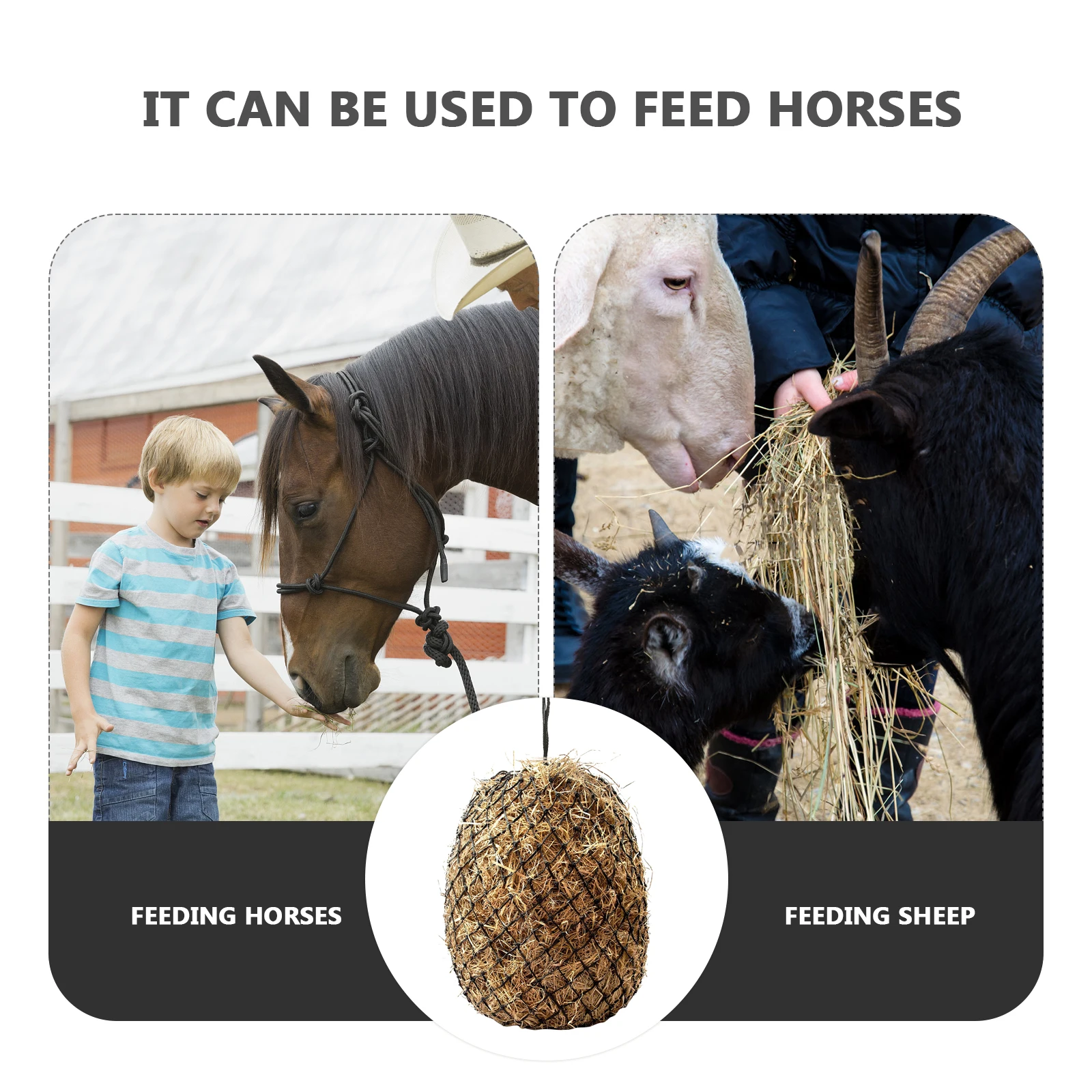 Hay Net Goat Feeder Hanging Strong Durable Horse Hay Storage Bag Slow Feeding Net Practical Stable Feeder Pouch