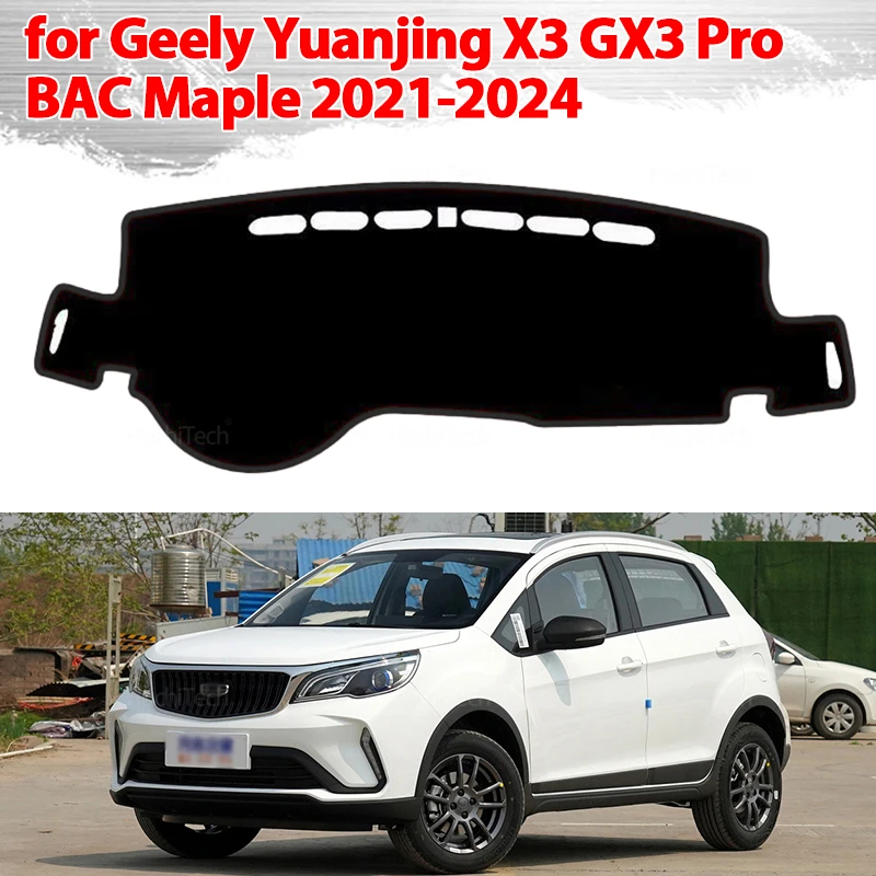 For Geely Yuanjing X3 GX3 Pro BAC Maple 2021-2024 Dashboard Cover Board Anti-Slip Mat Protect Pad Car Sunshade Carpet Rug