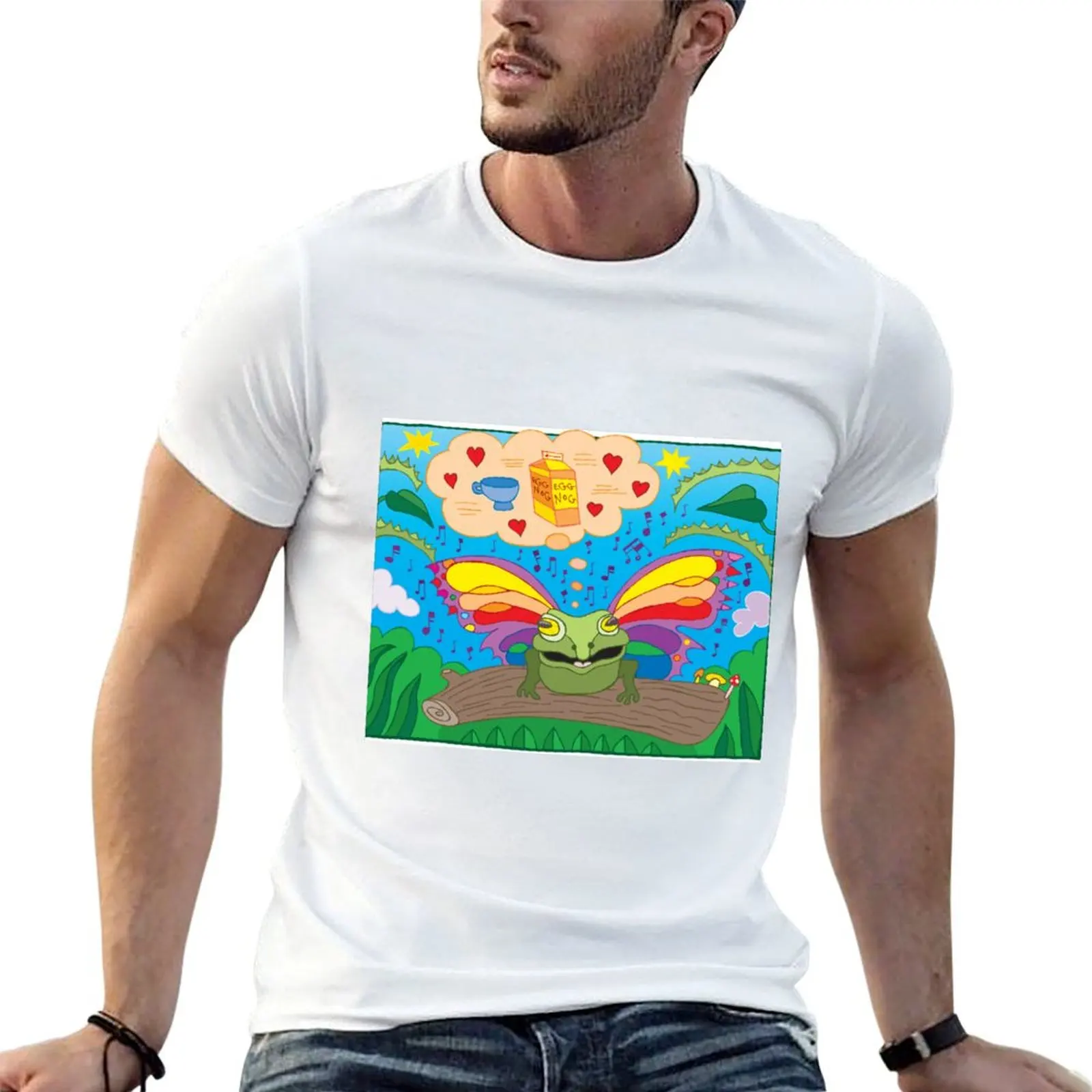 

Футболка «Оставы бабочки на бревна», хлопковая футболка, мужские забавные футболки, хлопковая футболка