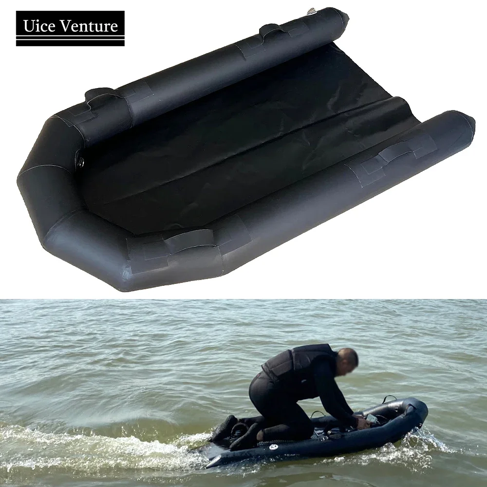 Rubber Floating Pontoon Boats Inflatable Electric Surfboard Matching Pontoon 180*85cm With Pump For Surfboard Added Buoyant