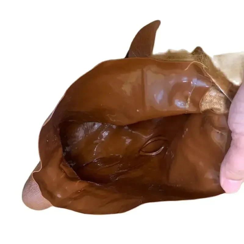 Uomini Brown Horse Masks Girl Funny Horse Head Mask Latex Animal Mask novità Halloween Cosplay Costumes copricapo Mascara De Latex