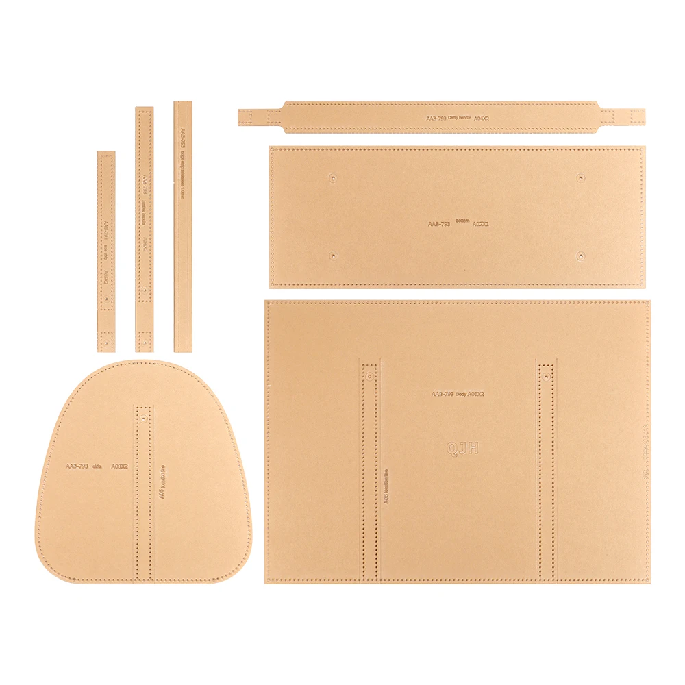 1Set Large-Capacity Business Handbag, Men's Single-Shoulder Storage Bag - Acrylic Template (Reusable), DIY Leather Handicrafts
