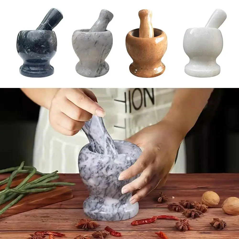 

Grain Grinder Stone Making Garlic Grinder Durable Kitchen Gadget Garlic Crusher With Pestle Salt Pepper Mill Home Use