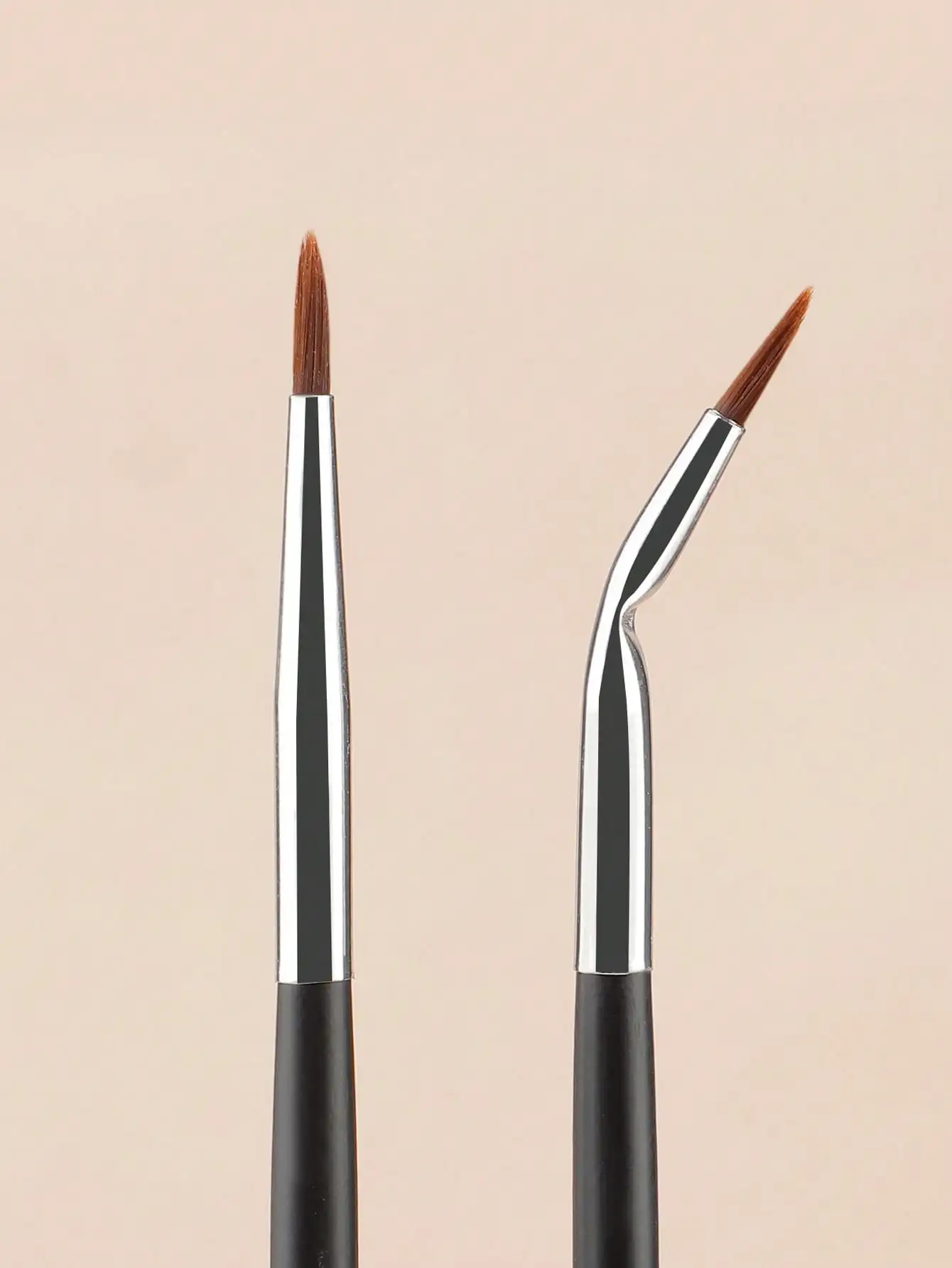 2 Precision Gel Eyeliner Brushes, Synthetic Bristle Eye Makeup Tools, Ultra-Thin Inclined Plane Angle Beauty Tools.