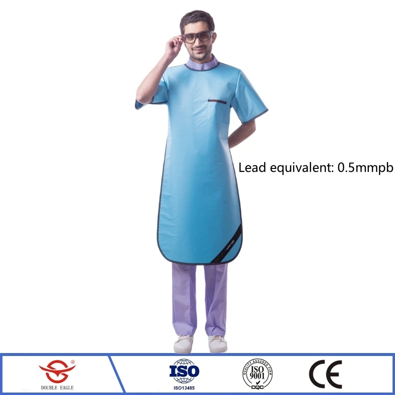 

X-ray gamma ray radiological protection 0.5mmpb short sleeved lead apron ionizing radiation protective super soft lead clothes