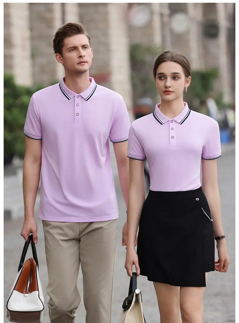 2024 New Summer Fashion Brand Polo Shirts for Men Casual Solid Color Slim Fit Mens Polos New Men Clothing Lapel Breathable Top