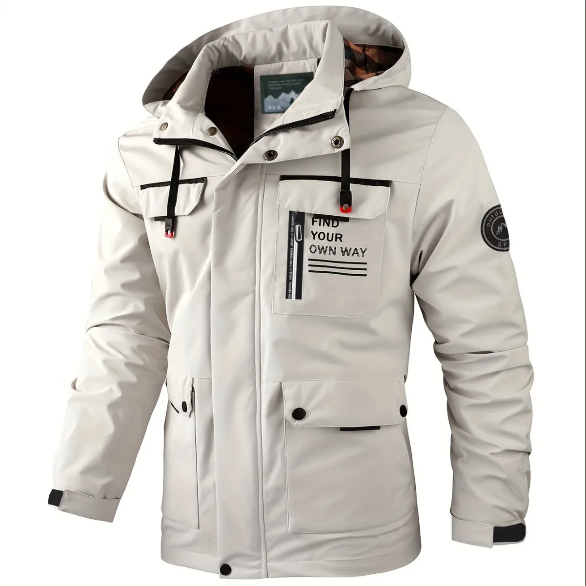 

Fashion Men's Casual Windbreaker Jackets Hooded Jacket Man Waterproof Outdoor Soft Shell Winter Coat Clothing Warm Plus Size