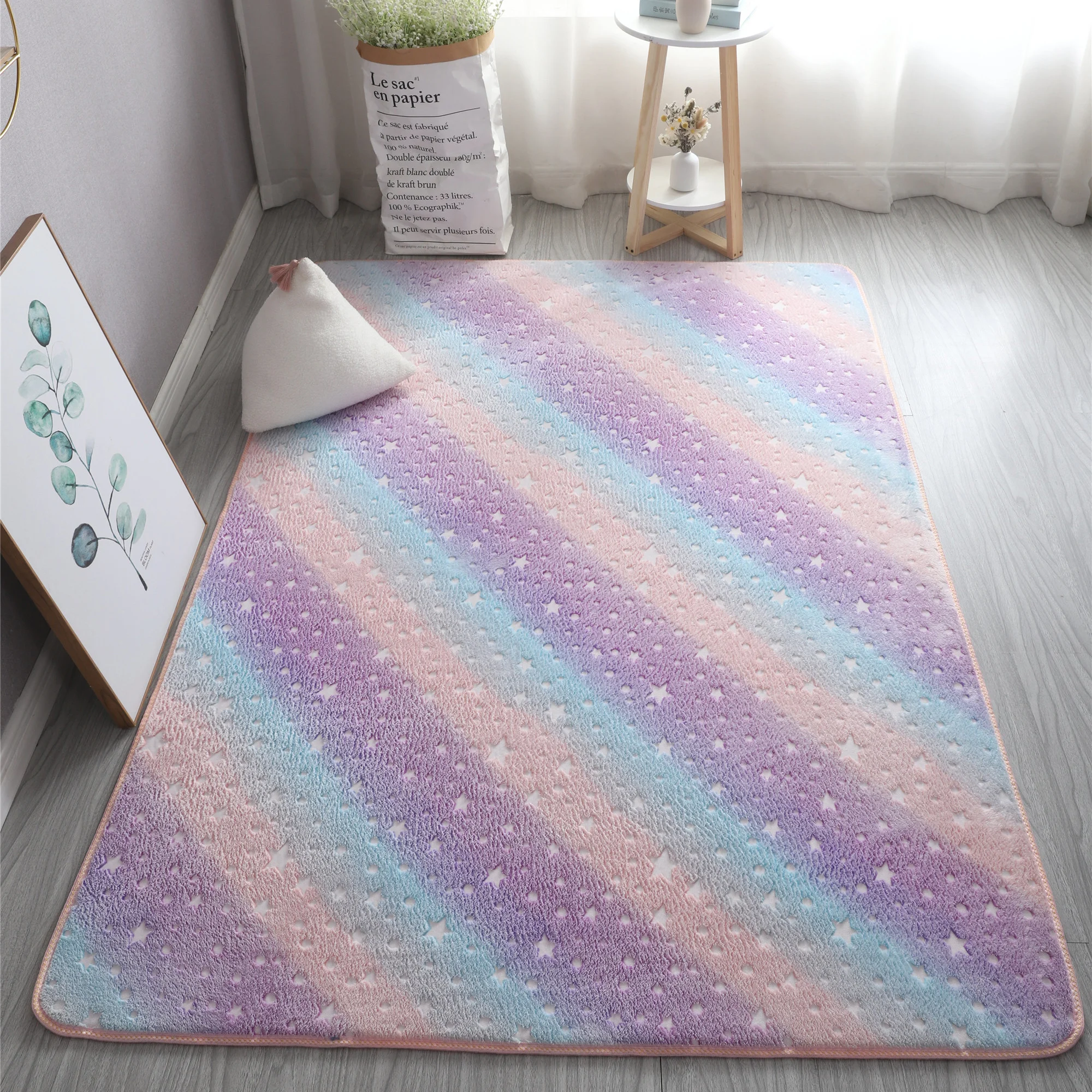 

Luminous Area Rug Glow in The Dark for Bedroom Living Room, Unique Soft Washable Modern Indoor Rugs for Children Dorm Home Decor