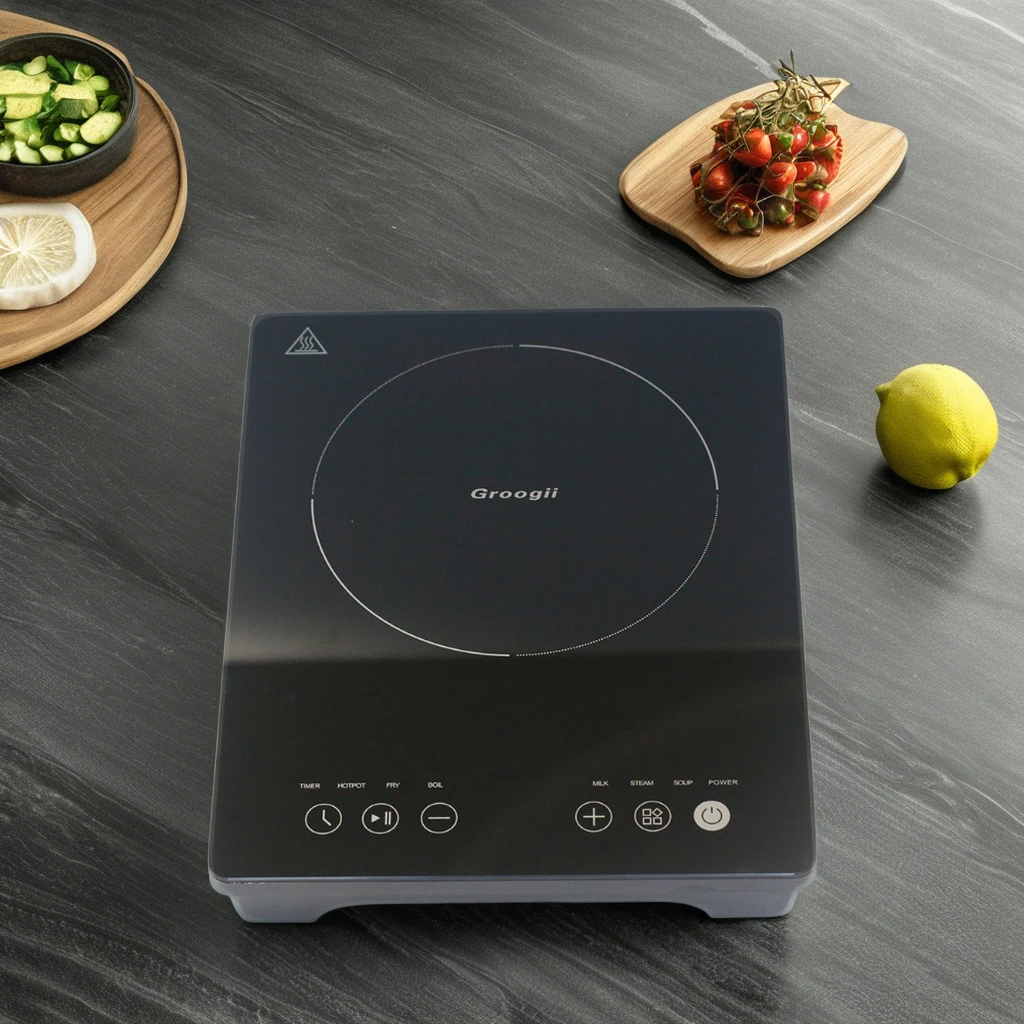 Mini Smart Portable Induction Stove Plate Cooker Electric Touch Screen for Household Use Made of Durable Plastic