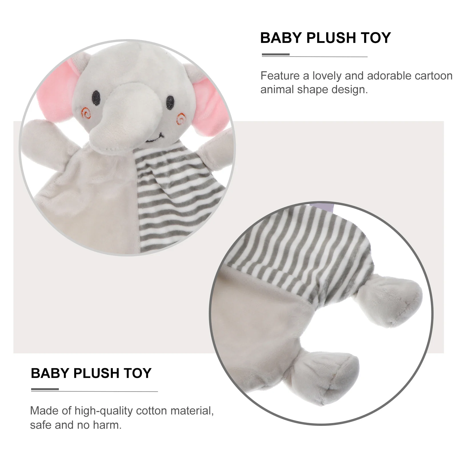 بطانية أمان مريحة على شكل حيوان للرضع، مريحة للتحفيز البصري باللمس، بطانية مهدئة للأطفال #4