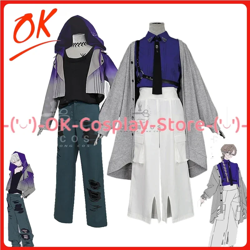 

[Customized] Kuzuha Kanae Cosplay Costume Vtuber ChroNoiR Anime Roleplay Outfit Halloween Carnival Party Uniforms Top Pants Coat